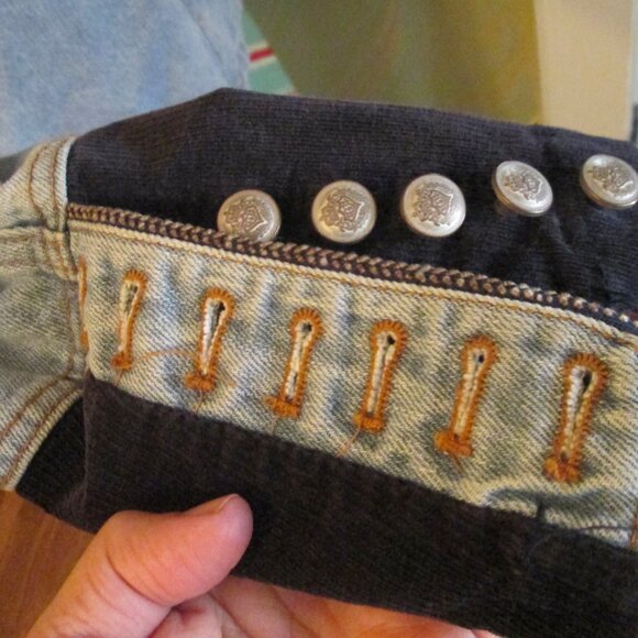 Free People Denim Military Jacket Long Small - Picture 8 of 10